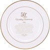 Dicksons Gold Tone 50th Wedding Anniversary 12.5 x 12.5 Porcelain