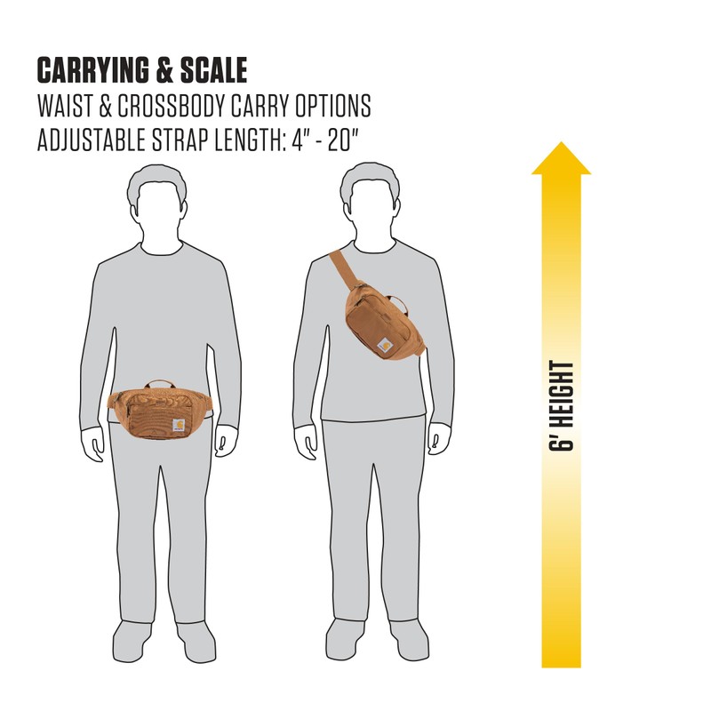 Carhartt Essential Waist, Durable, Water-Resistant Hip Pack, Gravel, One Size,