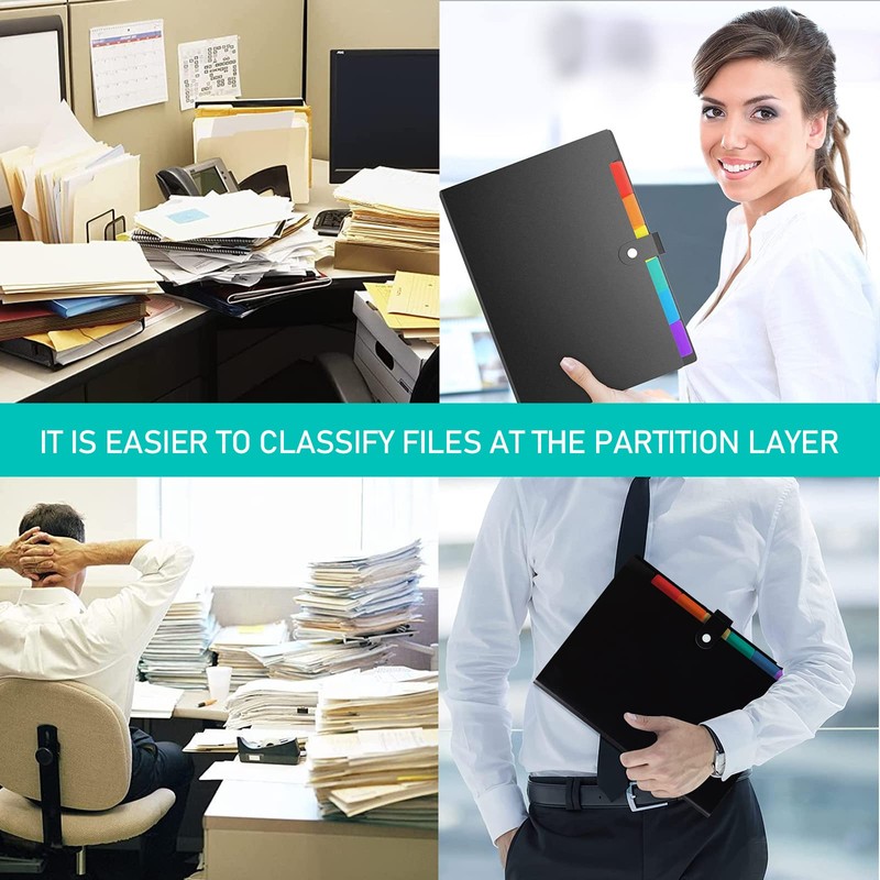 CZAYEFNH A4 Expanding Folder Expandable Folder 7 Pockets Expandable Folder