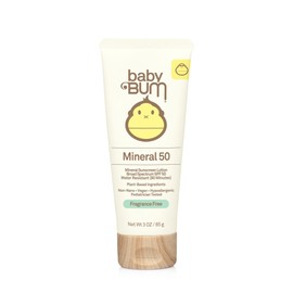 Sun Bum Sun Bum Baby Bum SPF 50 Sunscreen Lotion with Mineral UVA/UVB Face and Body Protection for Sensitive Skin - Fragrance Free - Travel Size - 3 FL OZ