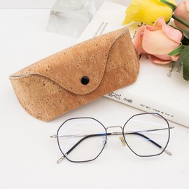 boshiho Natural Cork Sunglasses Case Eyeglass Holder Box Vegan Gift