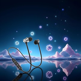 Mioaoa Black Earphone in-Ear Stereo Headset Earphone Wireless Bluetooth Headphone Earbud Accessories,Earbud and in-Ear Headphones