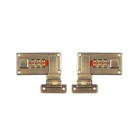 2pcs Tool Box Hasp, Luggage Suitcase Hasps with Combination Lock,Replacement 3 Digit Combination (Bronze)