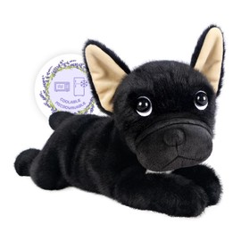 SuzziPals Heatable & Coolable Black Dog Stuffed Animals, Cute Microwavable Heating Pad Plushies for Soothing & Relaxation, Stuffed Dog Plush Toys, Dog Plush Toy Gift