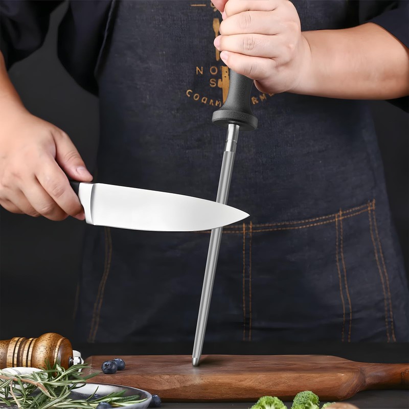 Knife Sharpener Rod, Kitchen Knives Sharpener Carbon Steel Professional Knife