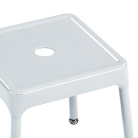 Safco Products 6603 Steel Stool, 15" H, Sturdy Construction, Durable Powder Coat Finish, Includes Nylon Leg Caps and Leveling Feet, White