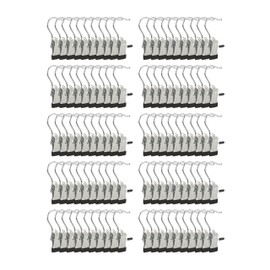 Relaxdays Stiefelklammern gummiert, 20er Set Stiefelaufhängung, Wäscheklammern, 360° drehbarer Haken, silber/schwarz