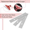Bates- Replacement Scraper Blades, 4 Inch, 10 Pcs, Scraper Blades,