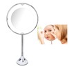 8 Inch Suction Cup Makeup Mirror 10X with LED White