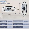 Depuley Modern Ceiling Fan with Light: 20-Inch Dimmable White Small