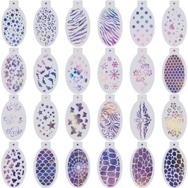 GORGECRAFT 24 Styles Reusable Face Paint Stencils Plastic Body Drawing Flower Snowflake Fish Star Tattoo Painting Makeup Temporary Tracing Body Template for Holiday Halloween Party Makeup Art Crafts