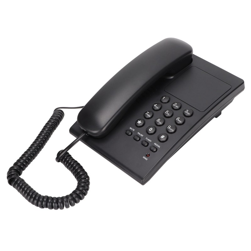 Home Corded Landline LED Indication Bell Mute Hands Free Speed