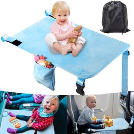 Toddler Airplane Bed, Portable Kids Airplane Seat Extender, Airplane Travel Essentials for Toddlers, Comfortable Airplane Footrest for Kids, Must-Have Toddler Travel Bed for Flights