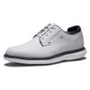 FootJoy Men's Traditions Blucher Golf Shoe, White/White/Navy, 11