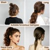 5 Scrunchies para Cabello Mujer, Coleteros Elásticos de Apariencia Seda,