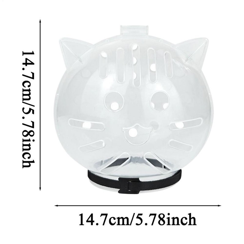 Breathable Cat Grooming Muzzle for Nail Trimming – Clear Anti-Bite