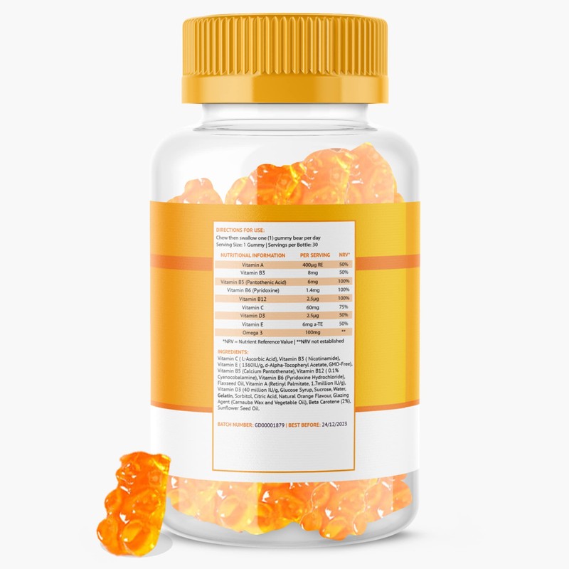 Multivitamin & Omega 3 Gummies for Kids & Adults -