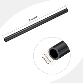 sourcing map PVC Rigid Tube Round Pipe Hardware Tubing 15.4mm(5/8 inch) ID 20mm OD 350mm Dark Grey High Impact for Water Pipe Crafts Cable Sleeve