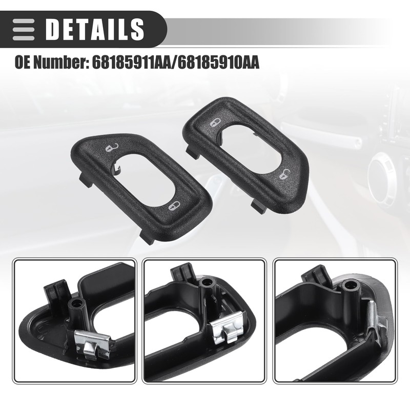 A ABSOPRO Jeep Wrangler JK 11-18 Door Switch Cover Black