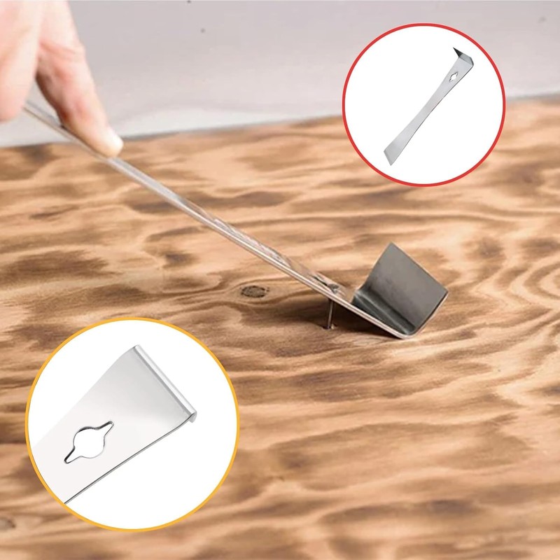 Taicols 2-Piece Flat Pry Bar Kit, Stainless Steel Pry Bar