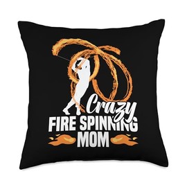 Poi Fire Artist Poi Balls for Beginners Fire Spinning Mom Throw Pillow