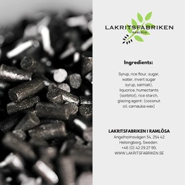 Lakritsfabriken Ramlosa Swedish Premium Black Liquorice - Sweet & Soft Black Licorice Candy w/ 6% Licorice Root - Unique, Vegan & Gluten Free Licorice - Imported Black Licorice - 1.4 oz (2 Pack)