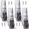 Deozu 4 Pcs Low Profile Casters, Rubber Low Profile Caster
