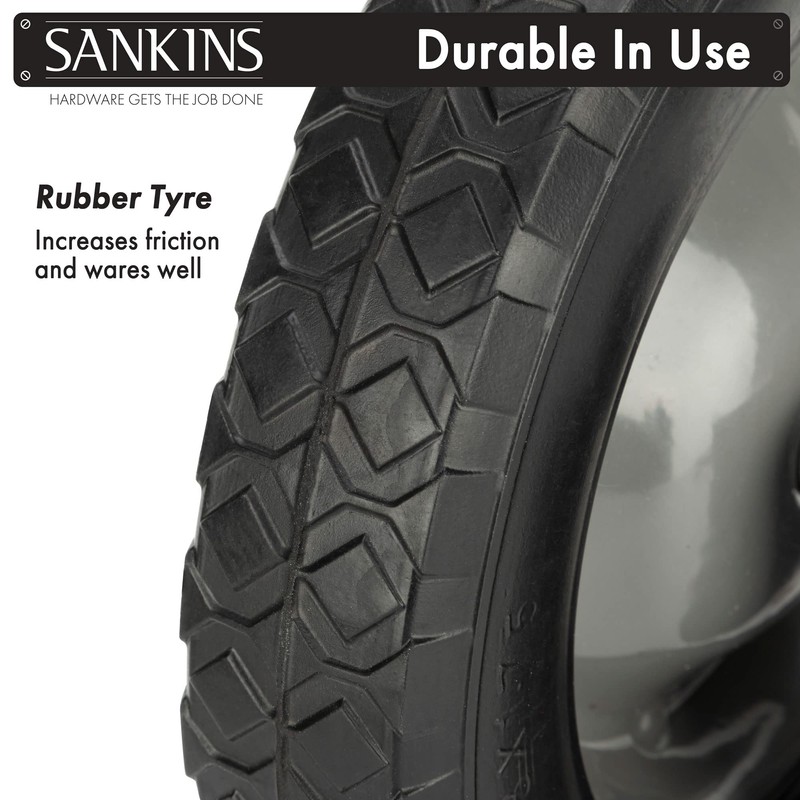 SANKINS Gate Wheel 8" Rubber Gate Caster Heavy Duty Gate