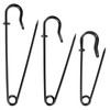 Bulk Pack of 20 Black Heavy-Duty Safety Pins – Assorted