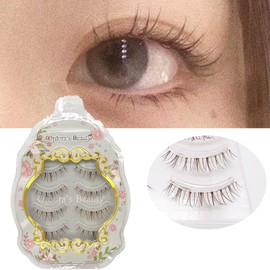 Brown Natural Look Soft Lashes, Lightweight & Comfortable, Reusable Cartoon Anime Eyes False Lashes Mink Lash Falsies Black