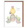 Chick & Easter Eggs Easter Card - 'Happy Easter'