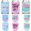 HAPPARTY 12 PCS Nurse Day Party Can Cooler Holder Sleeves