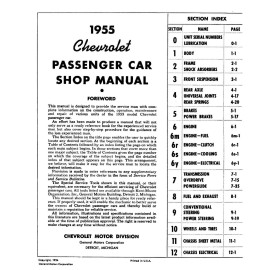 1955 Chevy Passenger Car Shop Manual