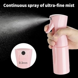 Uervoton Spr√ºhflasche f√ºr Haarspray, kontinuierliche Wassernebel-Spr√ºhflasche, leer, feiner Nebelspr√ºher, zum Z√§hmen der Haare am Morgen, Haarstyling, Pflanzen, Haustiere, Reinigung, 160 ml, Pink