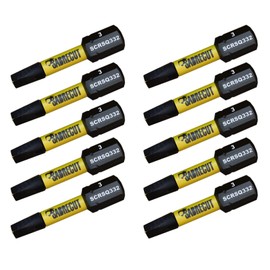 10 x SabreCut SCRSQ332_10 32mm SQ3 Square Magnetic Impact Screwdriver Driver Bits Set Single Ended Heavy Duty