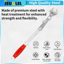 JEUCLEL Wrench Extender Tool Bar, 15.5 inch Torque Adaptor Wrench Extension, Torque Amplifier Tool for DIYers, Garage Mechanics, and Handymen, Maximum Leverage & Amplified Torque Tighten Nuts Bolts