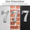 N-02-7-E Stainless Steel House Number 7 - Solid, Weatherproof and