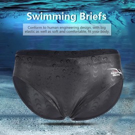 Keenso Men's Swimming Trunks, Swim Shorts, Men's Sharkskin Racing, Breathable, Quick-Drying, Waterproof, Competition Swim Shorts