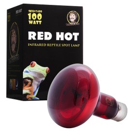 Jungle Bob - Red Hot Heat Bulb - 100W Infrared Nocturnal Spot Light for Undisturbed Nighttime Viewing - Safe & Convenient 24 Hour Heat Source - Red Reptile Lamp for Terrariums - 1 Pack