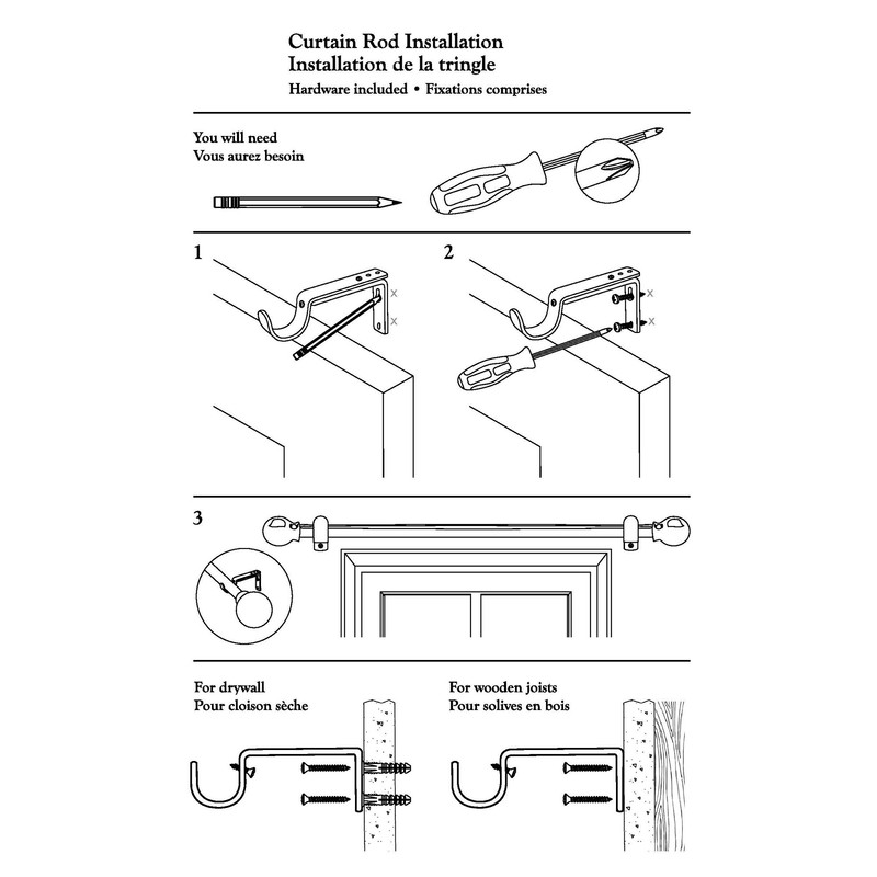 Exclusive Home Acorn 1" Curtain Rod and Coordinating Finial Set,