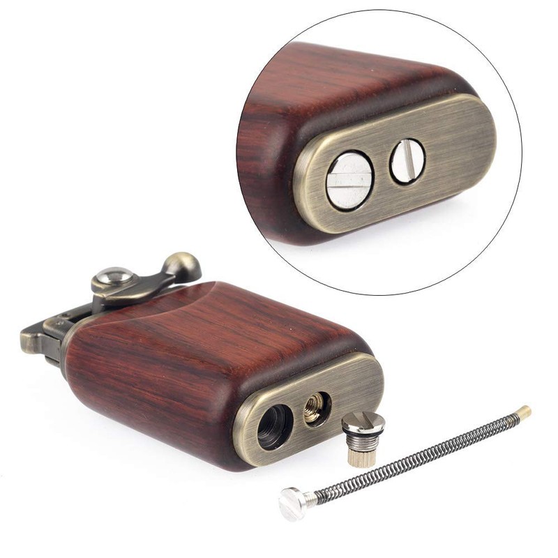 Rosewood Wooden Case Antique Type Soft Flame Rocker Arm Petrol