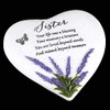Widdle Gifts Ltd Lavender Stone Heart Memorial Plaque - Sister