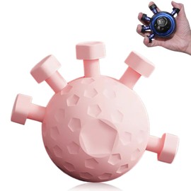 adzu Finger Training Ball Finger Grip Strengthener Hand Grip Training Grip Finger Power Hand Grip Strengthener Forearm Muscle Training (1 Light Pink)