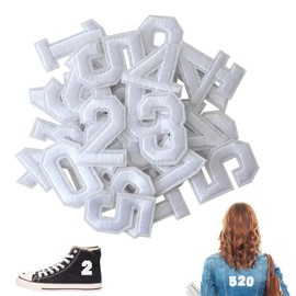 EKSMA 30 Pieces Iron on Number Patches - Premium Embroidered Numbers 0-9 Applique for DIY Projects and Casual Wear Dress, Hat, Socks, Jeans