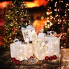 Christmas Lighted Gift Boxes Decorations,Set of 3 Christmas Lighted Gift