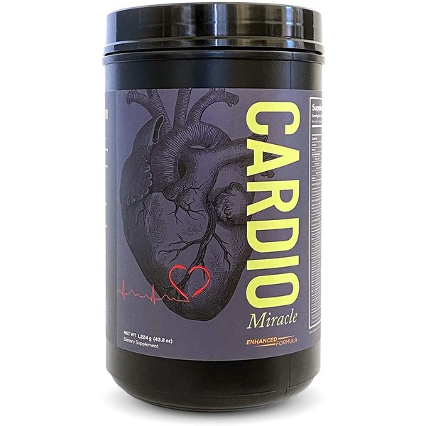 Cardio Miracle (TM) - The Complete Nitric Oxide Solution - Nutritional Heart Healthy L-Arginine and Organic Beetroot Drink Mix (Stevia) 90 Servings