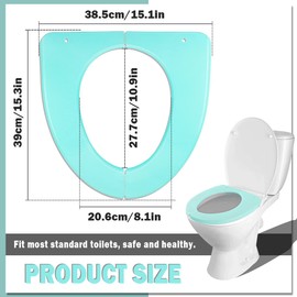 LNQ LUNIQI Adult Folding Toilet Pad Toilet Seat Plastic Toilet Cushion Washable Foldable Portable Toilet Seat Cover for Home Travel Office (Green)