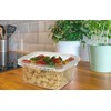 Decony 32 oz 25 Pc. Square Clear Deli Containers with