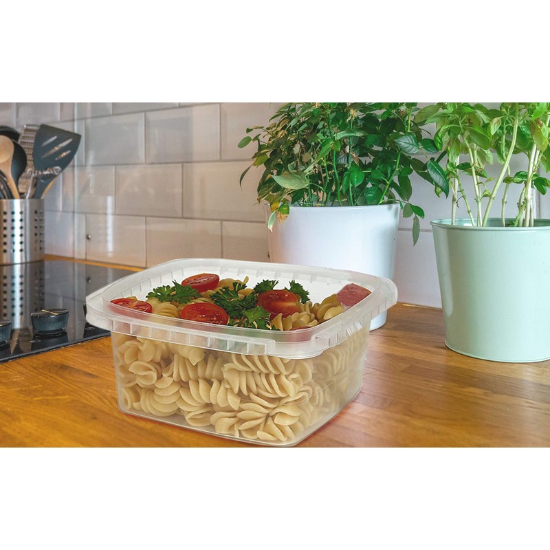 Decony 32 oz 25 Pc. Square Clear Deli Containers with