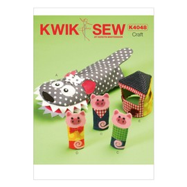 KWIK-SEW PATTERNS K4048 Finger and Hand Puppets and House, One Size Only